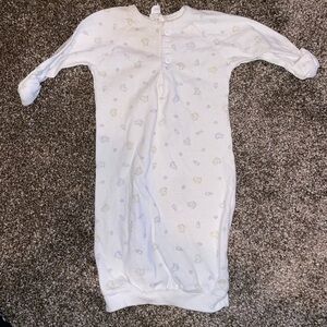 VINTAGE Gerber White Sleep Gown with Pastel Accents